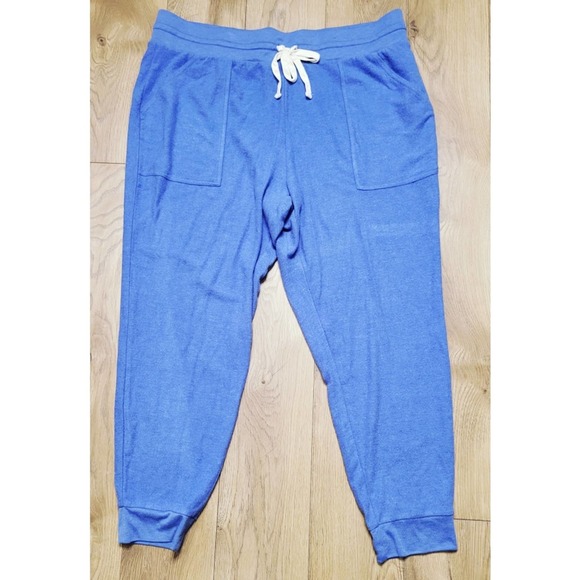 Wildfox Light Blue Drawstring Relax Straight Leg Joggers Size XXL - Picture 2 of 4